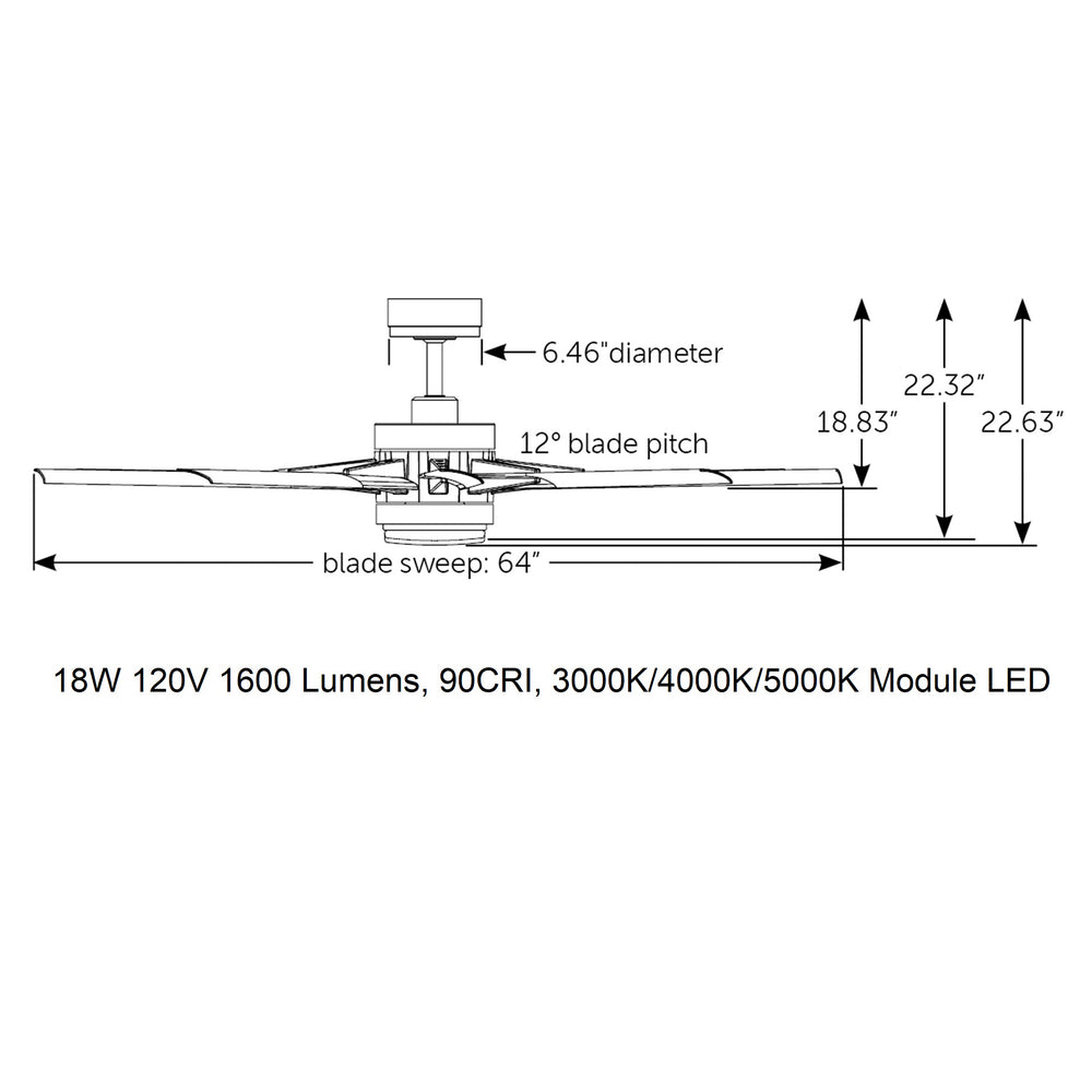 Odyn Outdoor Ceiling Fan with Light