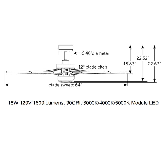 Odyn Outdoor Ceiling Fan with Light