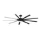 Odyn 84 Inch Outdoor Ceiling Fan with Light  option Black with Black Blades