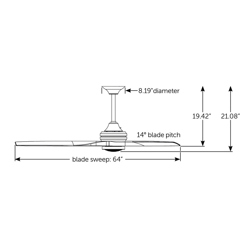 Spitfire DC 64 Inch Ceiling Fan