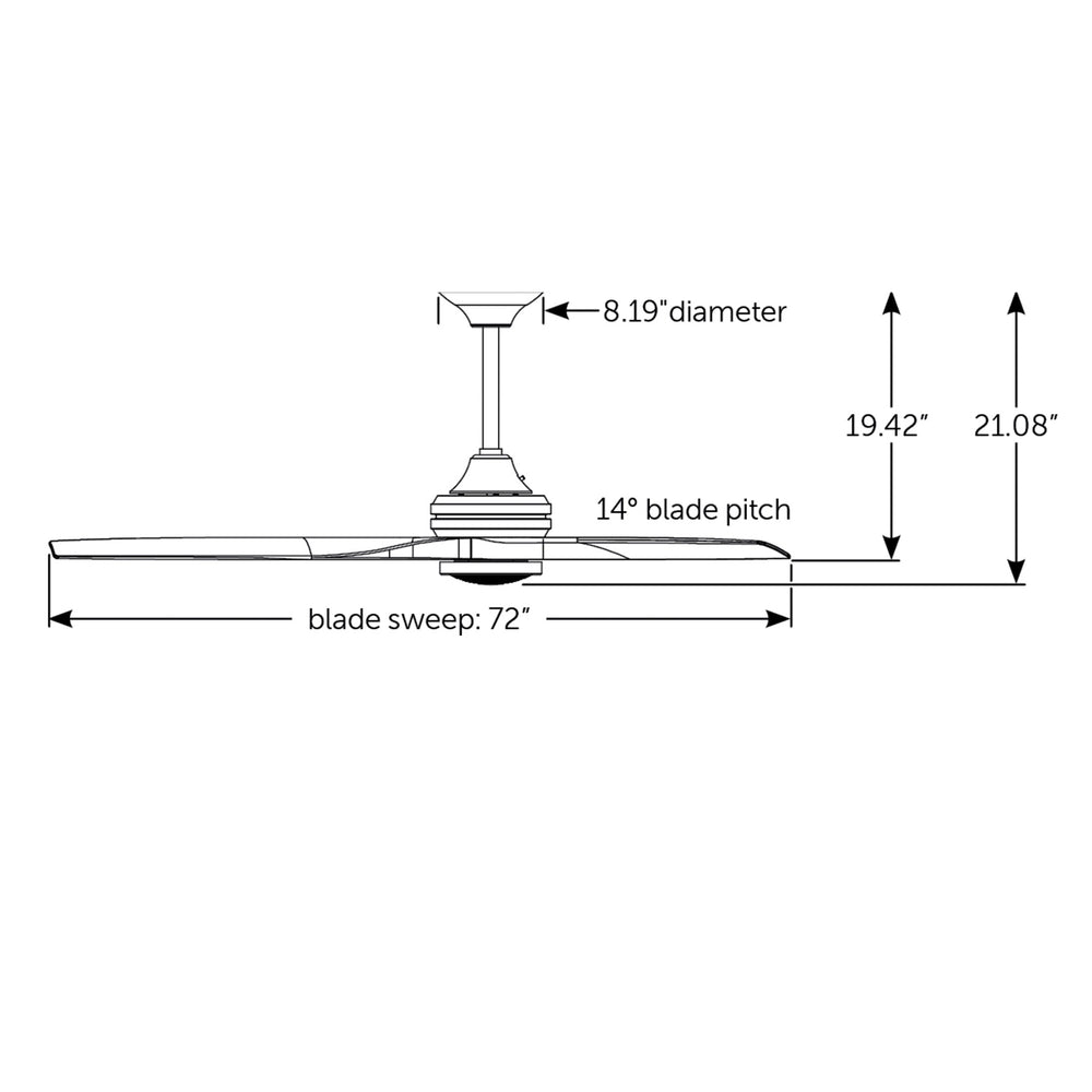Spitfire DC 72 Inch Ceiling Fan