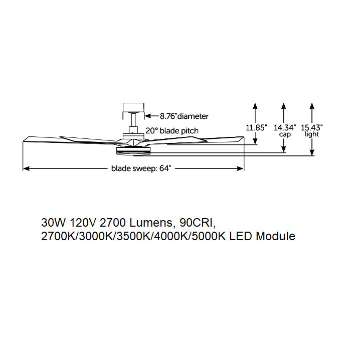 TorchAire Ceiling Fan with Light
