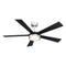 TorchAire Ceiling Fan with Light  option Brushed Nickel with Black Blades