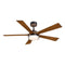 TorchAire Ceiling Fan with Light  option Dark Bronze with Koa Blades