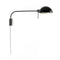 Dominica Plug In Swing Arm Wall Sconce  option Black