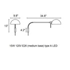 Dominica Plug In Swing Arm Wall Sconce