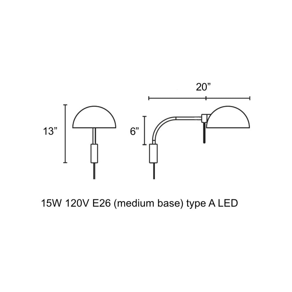 Dominica Plug In Swing Arm Wall Sconce