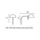 Dominica Plug In Swing Arm Wall Sconce