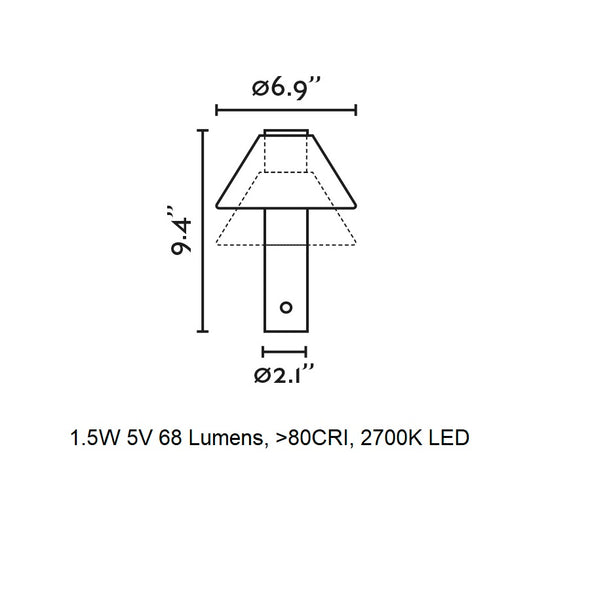 Fuji Portable LED Table Lamp