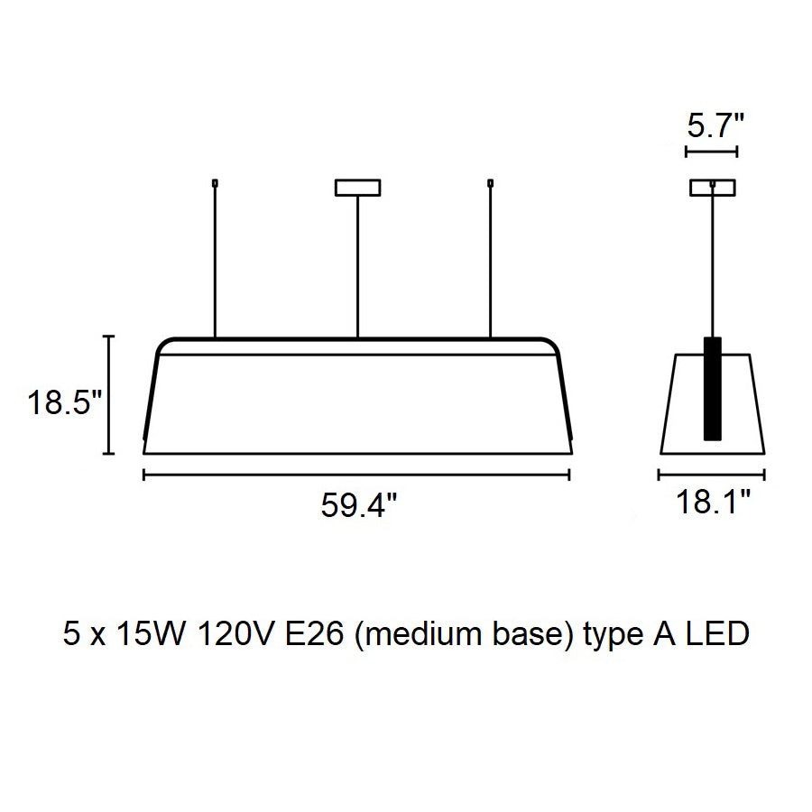 Stood 5-Light Pendant Light