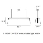 Stood 5-Light Pendant Light