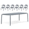 Toní Tablo Table Set with Six Armchairs  option Elephant