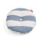 Circle Outdoor Pillow  option Strip Ocean Blue