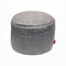 Point Indoor/Outdoor Pouf Ottoman  option Rock Grey Olefin / Small: 20 in diameter