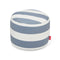 Point Indoor/Outdoor Pouf Ottoman  option Stripe Ocean Blue Olefin / Small: 20 in diameter