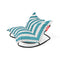 Rock n' Roll Outdoor Rocking Chair  option Stripe Azur