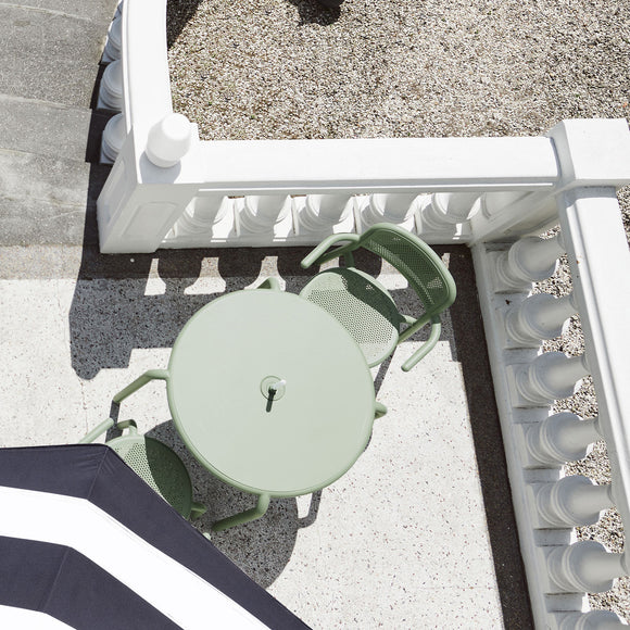 Toni Bistreau Table Set with Two Outdoor Armchairs