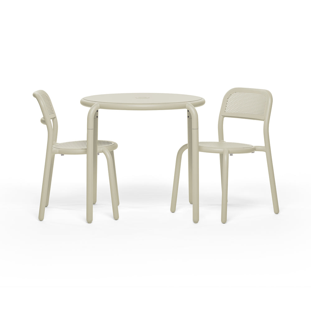 Toni Bistreau Table Set with Two Outdoor Chairs