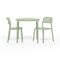 Toní Bistreau Table Set with Two Chairs  option Mist Green