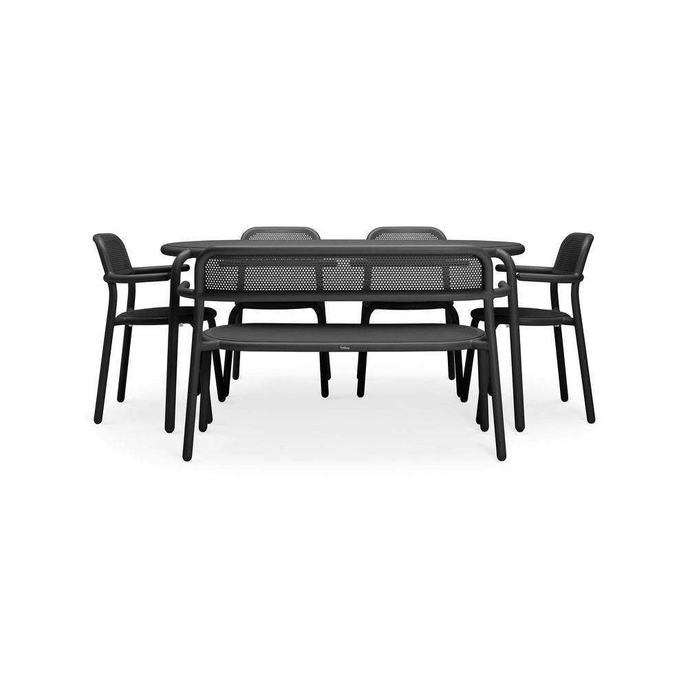 Toni Tavolo Table Set with Four Outdoor Armchairs