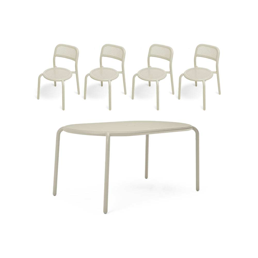 Toni Tavolo Table Set with Four Chairs
