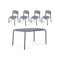 Toní Tavolo Table Set with Four Chairs  option Elephant