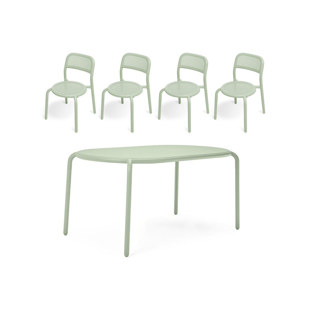 Toni Tavolo Table Set with Four Chairs