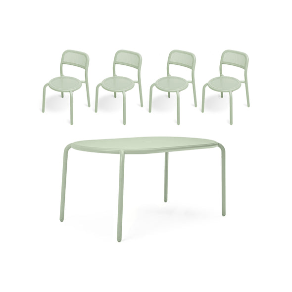 Toni Tavolo Table Set with Four Chairs