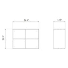 B98 4 Grid Bookshelf Unit