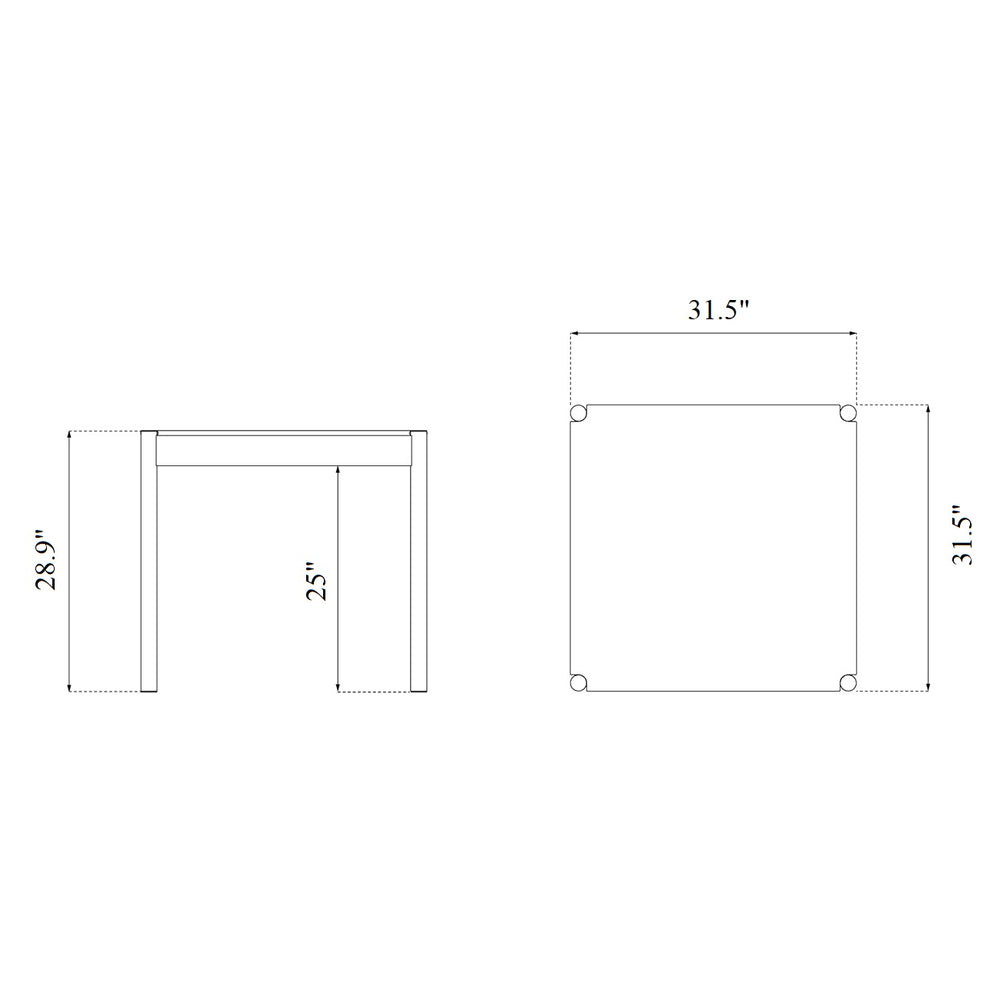 C44 Square Dining Table