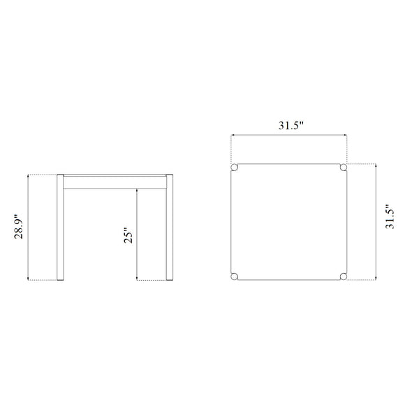 C44 Square Dining Table