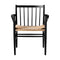 J81 Dining Armchair  option Jet Black