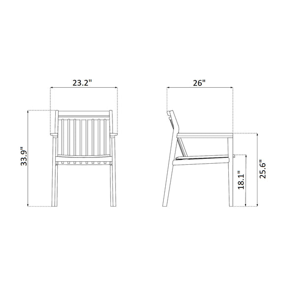 M1 Sammen Outdoor Dining Armchair
