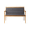 M12 Sammen Outdoor Bench  option Bench with Anthracite Grey Cushion