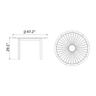 M27 Sammen Outdoor Round Dining Table