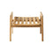 M6 Sammen Outdoor Lounge Chair  option Natural Footstool