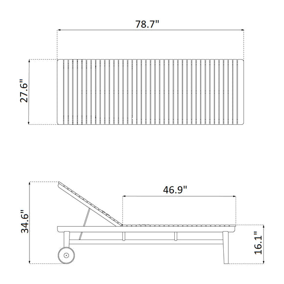 M8 Sammen Outdoor Sun Lounger