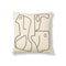 Figure Throw Pillow  option Off-White / Coffee