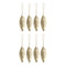Leaf Ornament (Set of 8)  option Brass