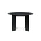 Bevel Round Dining Table  option Black Oiled Beech