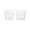 Boya Low Glass (Set of 2)  option Clear with Bubbles