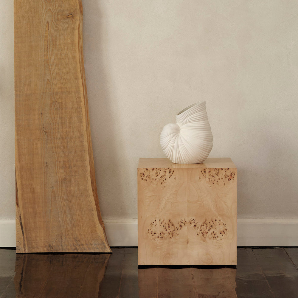 Burl Low Side Table