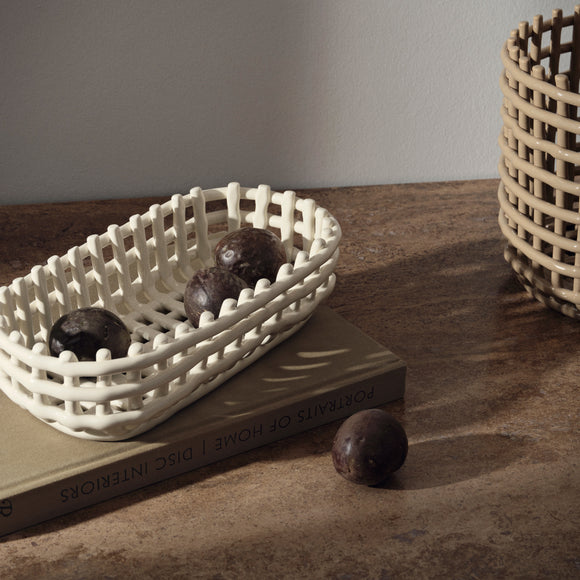 Ceramic Oval Basket