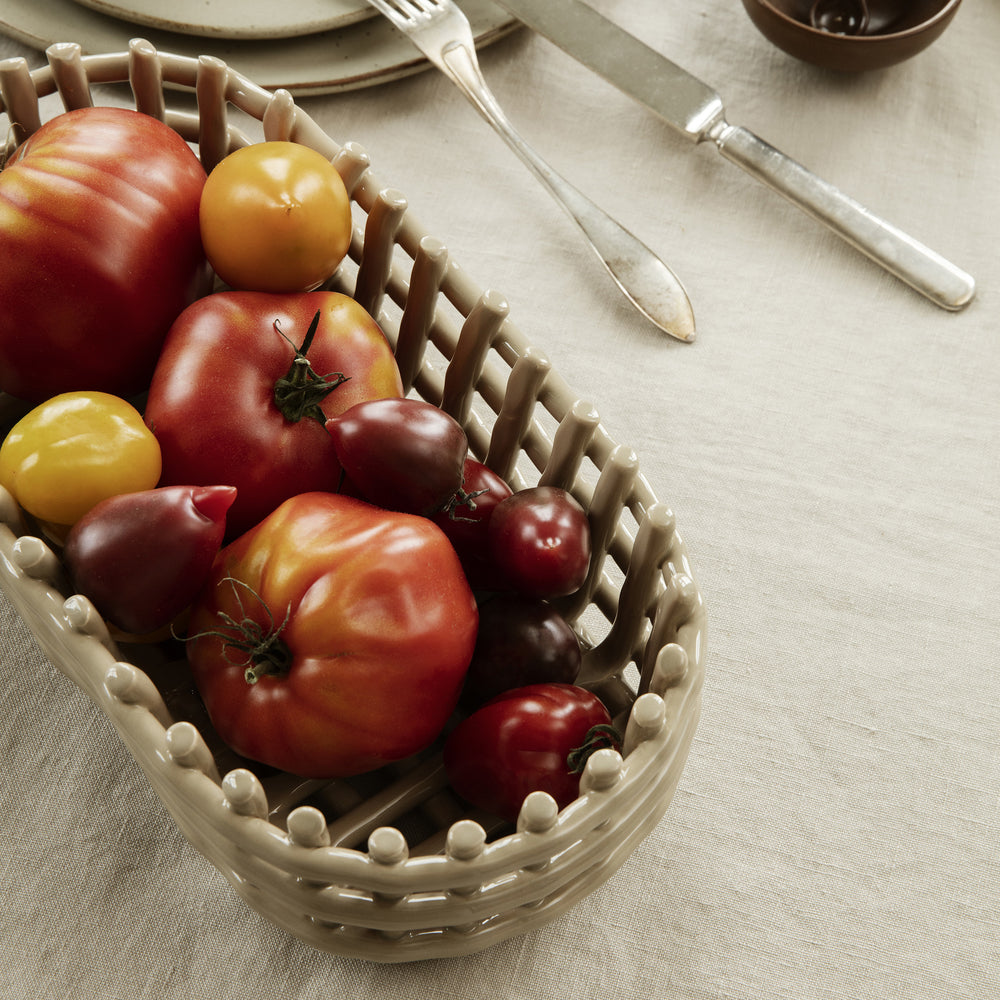Ceramic Oval Basket