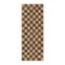 Check Wool Jute Runner  option Coffee / Natural