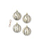 Christmas Lines Glass Ornament (Set of 8)  option Green