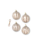 Christmas Lines Glass Ornament (Set of 8)