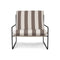 Desert Outdoor Cushioned Lounge Chair  option Chocolate Stripe