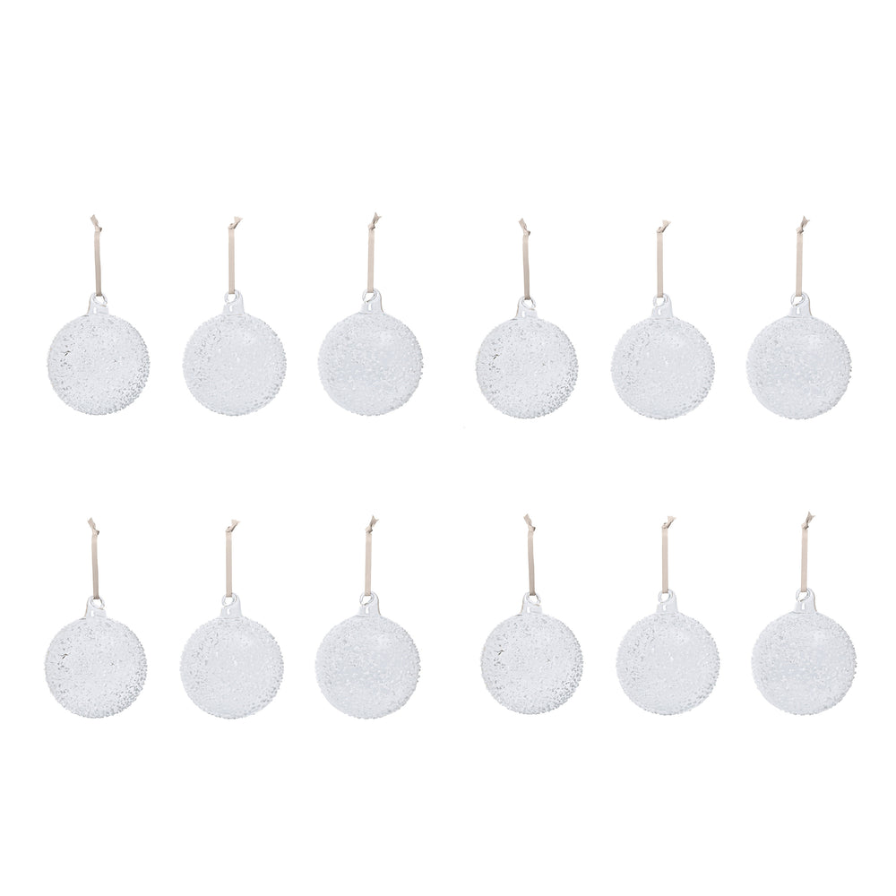 Flurry Glass Bauble (Set of 12)