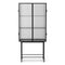 Haze Vitrine  option Black / Reeded Glass